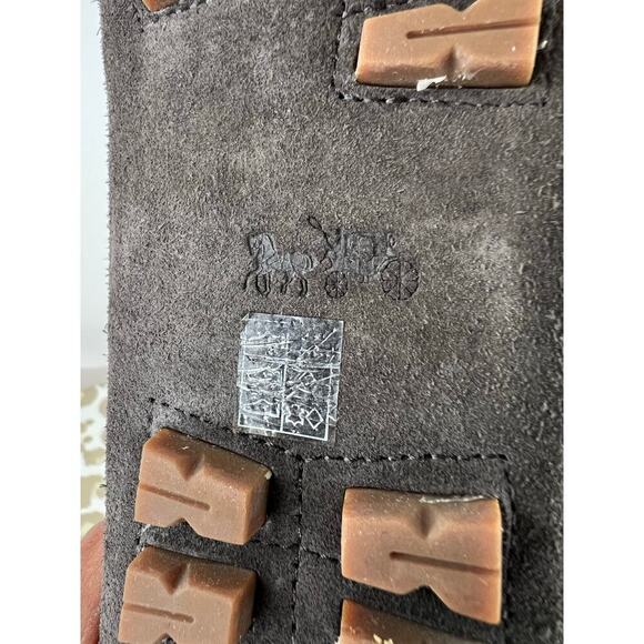 COACH Amber Suede Leather Loafer in Gray Women’s Size 8.5B Narrow - Picture 13 of 14